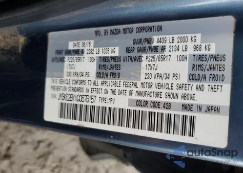 2016 Mazda Cx-5 Sport from USA, damaged, VIN JM3KE2BYXG0676157